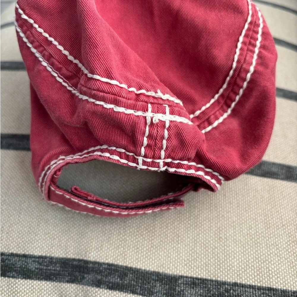 Disneyland Resort Red Broken In Mickey Patch Adjustable Baseball Cap One Size